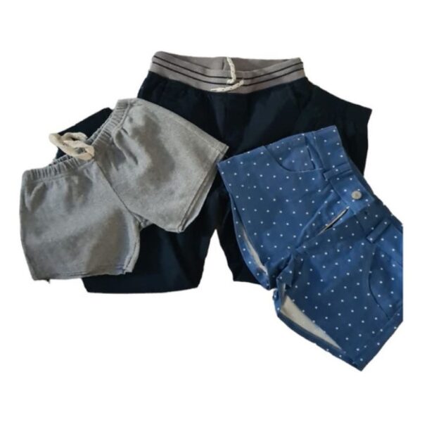 Lote Ropa 3 Prendas - 2 Shorts, 1 Pantalรณn - Combo 7 Azul (Usado)