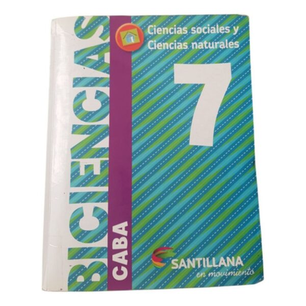 Biciencias 7 Caba - Santillana -  En Movimiento - Con Fichas (Usado)