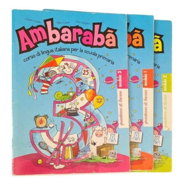 Ambaraba 3 -libro Dello Studente + Quaderno Di Lavoro 1,2,3 (Usado)