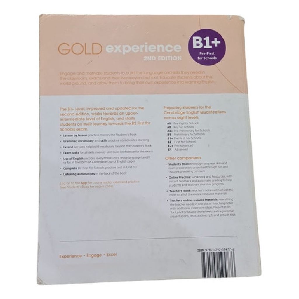 Gold Experience B1+ (2nd.edition) - Workbook - Pearson (Usado) - Image 2