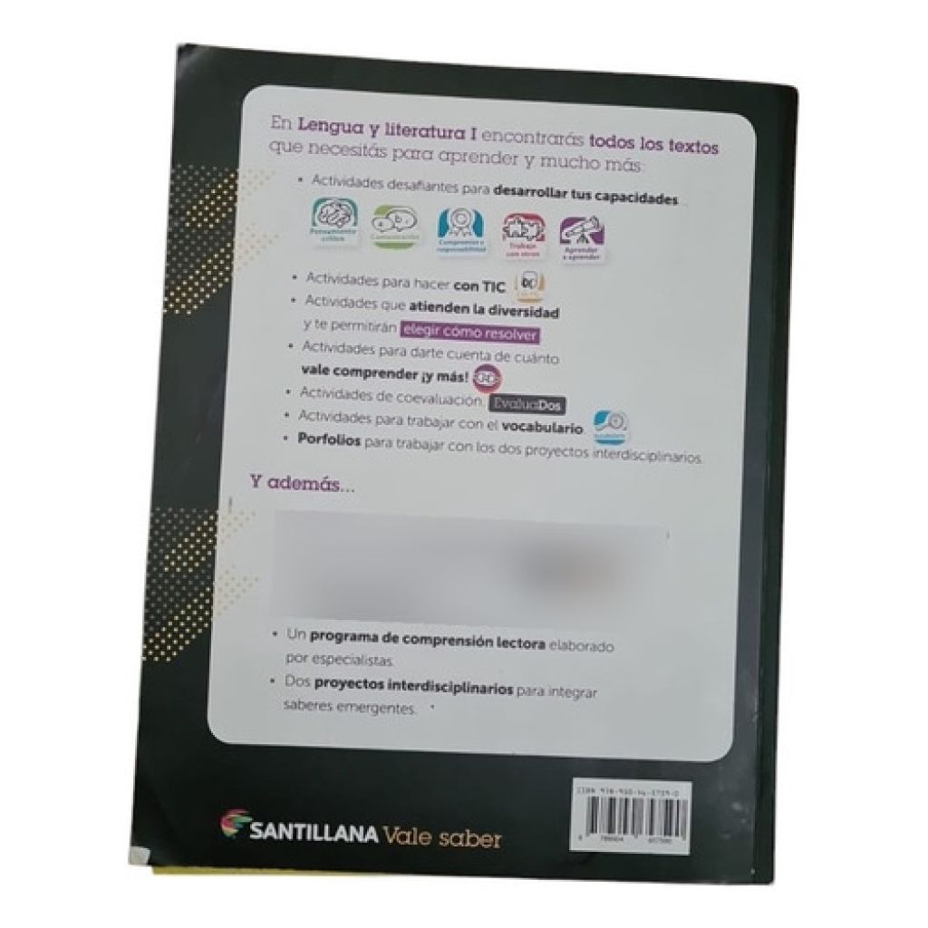 Lengua Y Literatura 1 - Vale Saber - Santillana (Usado) - Image 2