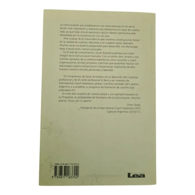 El Arte De Comunicarnos - Oscar R. Anzorena, 2da Ed. - Lea (Usado) - Image 2