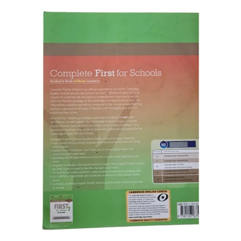 Complete First For Schools-st Book- Answers + Cd-b2-exam2015 (Usado) - Image 2