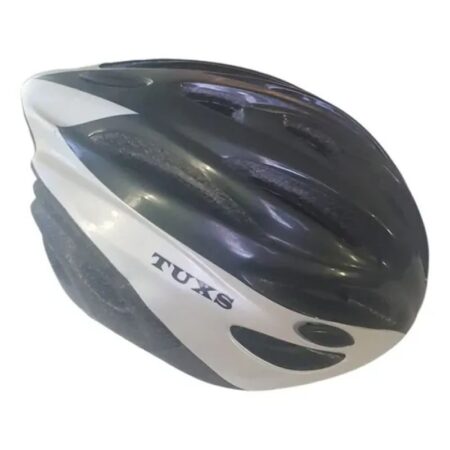 Casco Bicicleta Tuxs Profesional Aerodinamico - L - 56/59 Cm Negro Con Gris L (Usado)
