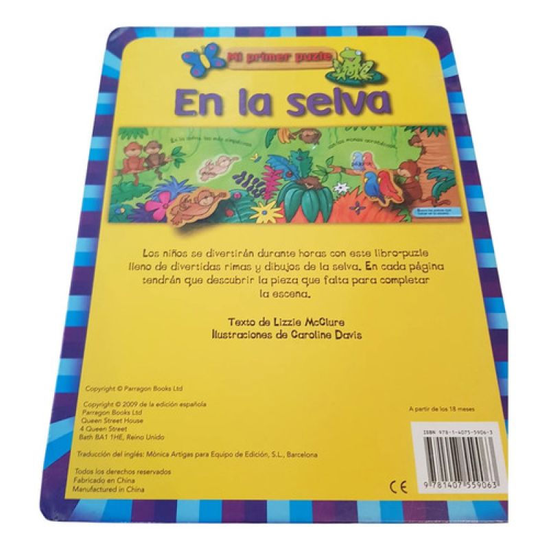 Mi Primer Puzle - En La Selva - Parragon (Usado) - Miniatura 4
