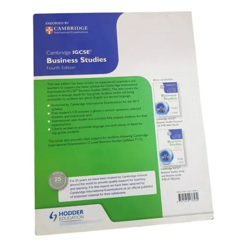 Igcse Business Studies 4 Ed K Borrington Cambridge C/cd (Usado) - Miniatura 2