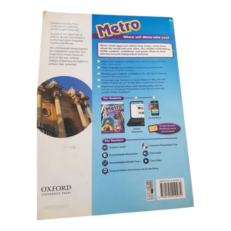 Metro 2 - Student's Book + Workbook + Online Homework + Smar (Usado) - Miniatura 2