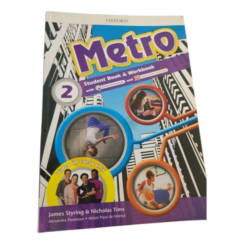 Metro 2 - Student's Book + Workbook + Online Homework + Smar (Usado)
