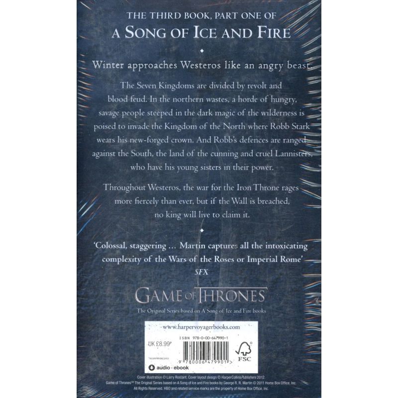 STORM OF SWORDS, A - PART 1:STEEL AND SNOW - A SONG OF ICE AND FIRE III (GAME OF THRONES) - EXPORT ED (Nuevo) - Miniatura 2