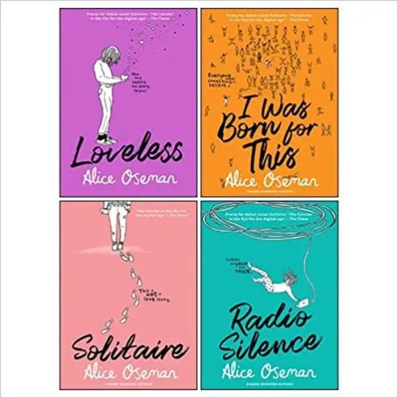ALICE OSEMAN FOUR-BOOK COLLECTION BOX SET (SOLITAIRE, RADIO SILENCE, I WAS BORN FOR THIS, LOVELESS) (Nuevo) - Miniatura 2