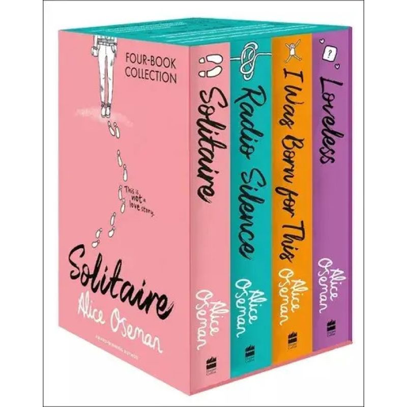 ALICE OSEMAN FOUR-BOOK COLLECTION BOX SET (SOLITAIRE, RADIO SILENCE, I WAS BORN FOR THIS, LOVELESS) (Nuevo)