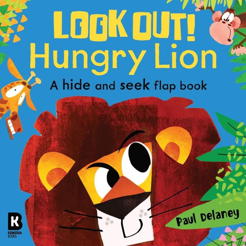 LOOK OUT! HUNGRY LION - A HIDE AND SEEK FLAP BOOK - BOARD BOOK (Nuevo)