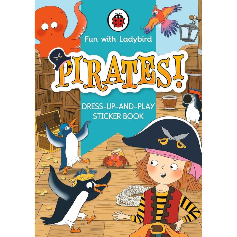 PIRATES - FUN WITH LADYBIRD-  DRESS-UP-AND-PLAY STICKER BOOK (Nuevo)