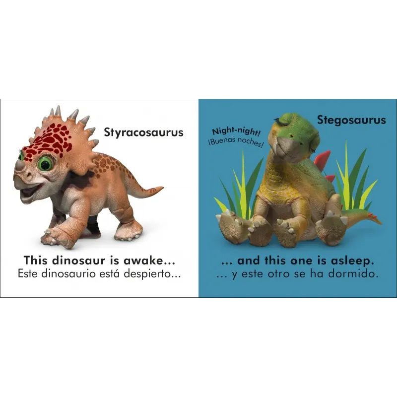 PEQUEÑOS DINOSAURIOS - BABY DINOSAUR - BILINGUAL TOUCH AND FEEL - BILINGUE (Nuevo) - Miniatura 2