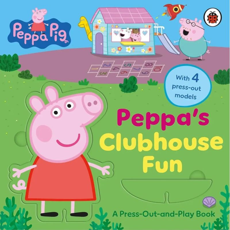 PEPPA'S CLUBHOUSE FUN - PEPPA PIG - A PRESS-OUT-AND-PLAY BOOK - BOARD BOOK (Nuevo)