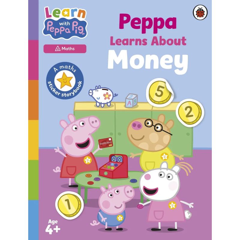 LEARN WITH PEPPA - PEPPA LEARNS ABOUT MONEY - STICKER ACTIVITY BOOK (Nuevo)