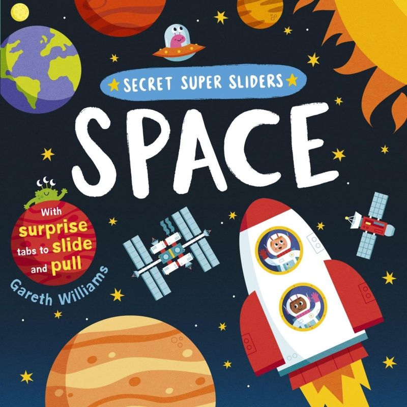 SECRET SUPER SLIDERS SPACE - BOARD BOOK (Nuevo)