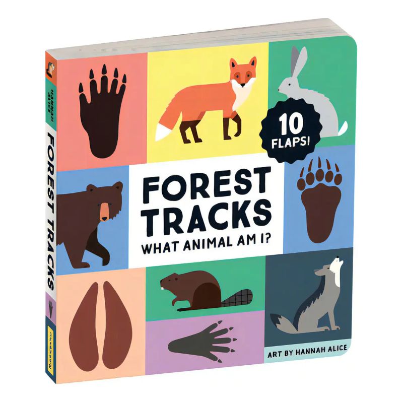 FOREST TRACKS: WHAT ANIMAL AM I? LIFTTHEFLAP BOARD - 10 FLAPS - HB* (Nuevo)