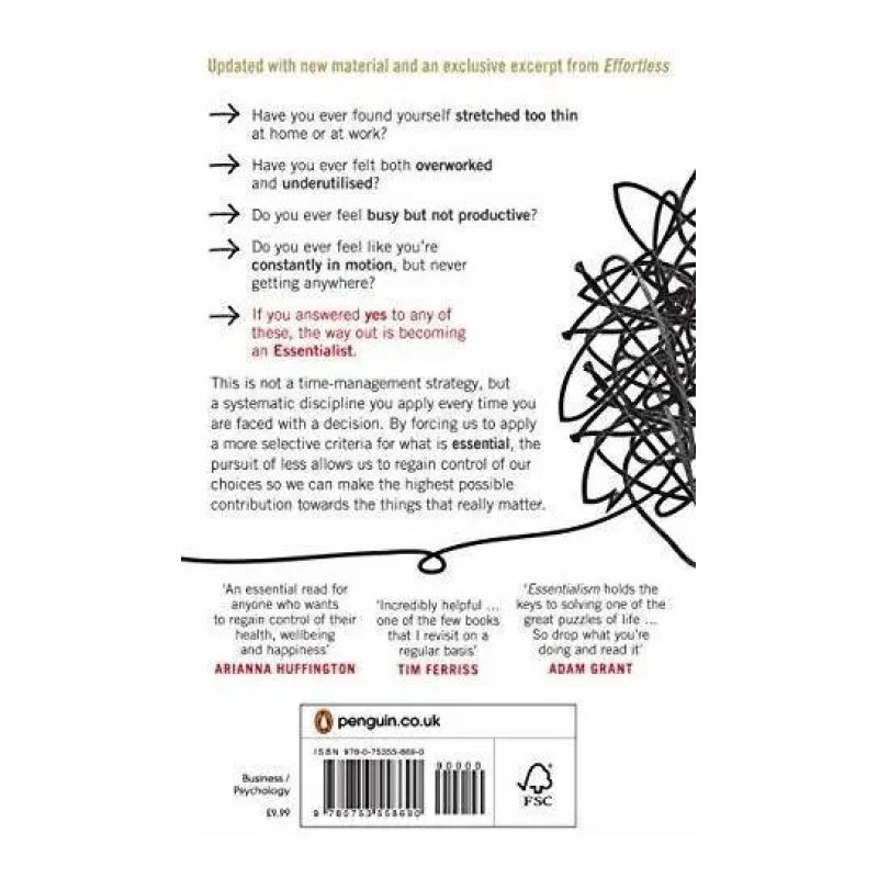 ESSENTIALISM - THE DISCIPLINED PURSUIT OF LESS (Nuevo) - Miniatura 2