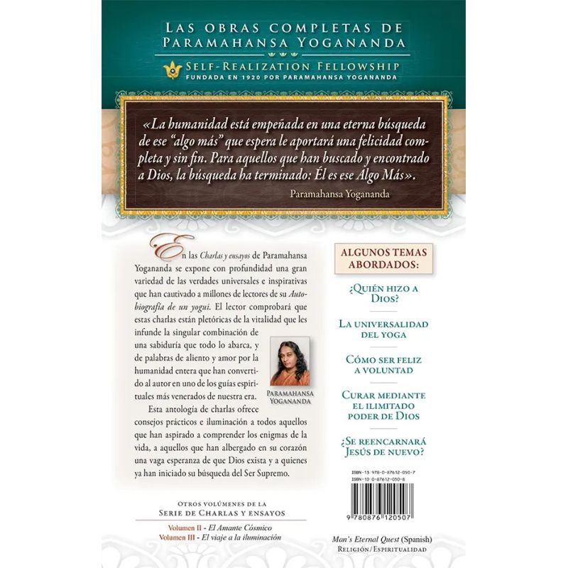BUSQUEDA ETERNA, LA - COMO PERCIBIR A DIOS EN LA VIDA DIARIA - CHARLAS Y ENSAYOS (Nuevo) - Miniatura 2