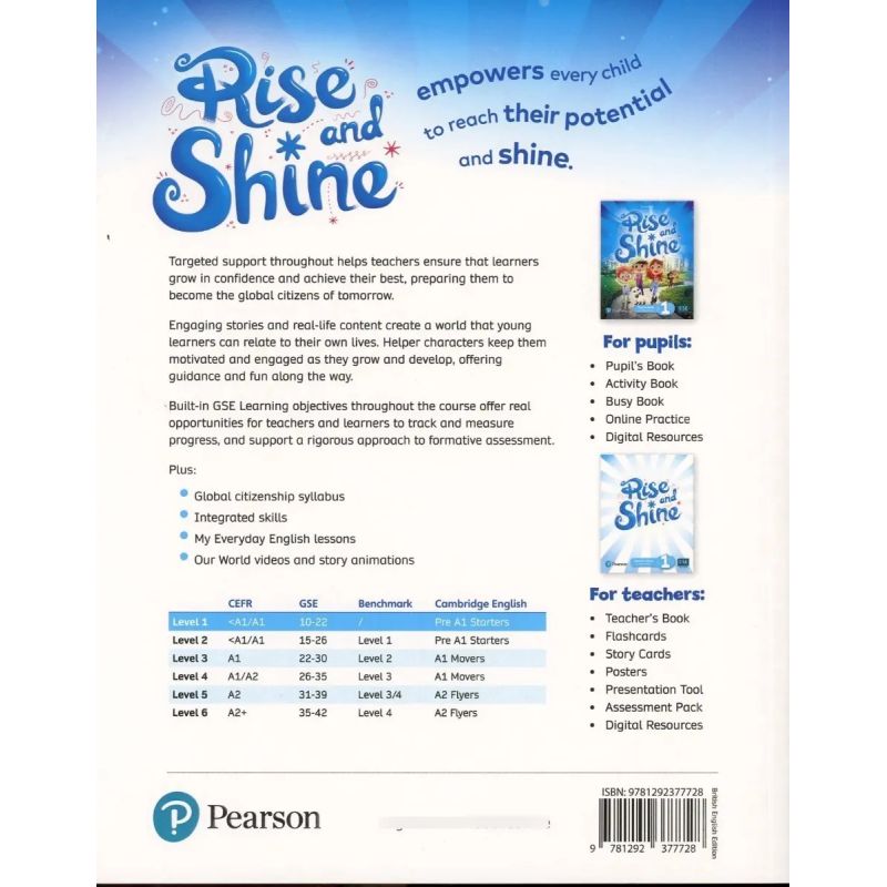 RISE AND SHINE 1 - PUPIL'S BOOK + PEP ACCESS CODE PACK (MAYUSCULA) (Nuevo) - Miniatura 2