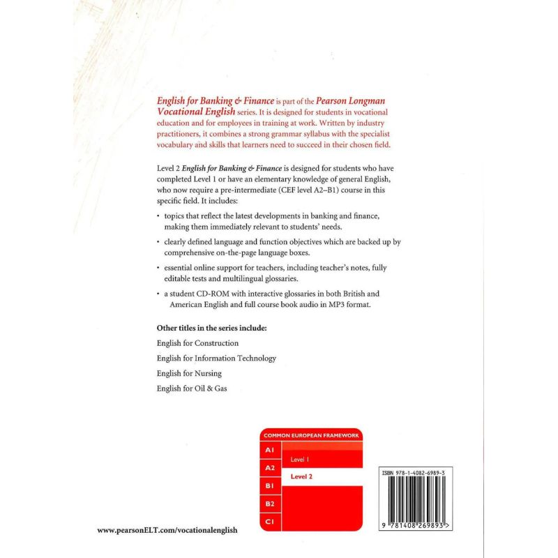 ENGLISH FOR BANKING &amp; FINANCE 2 - SB + CD-ROM (Nuevo)