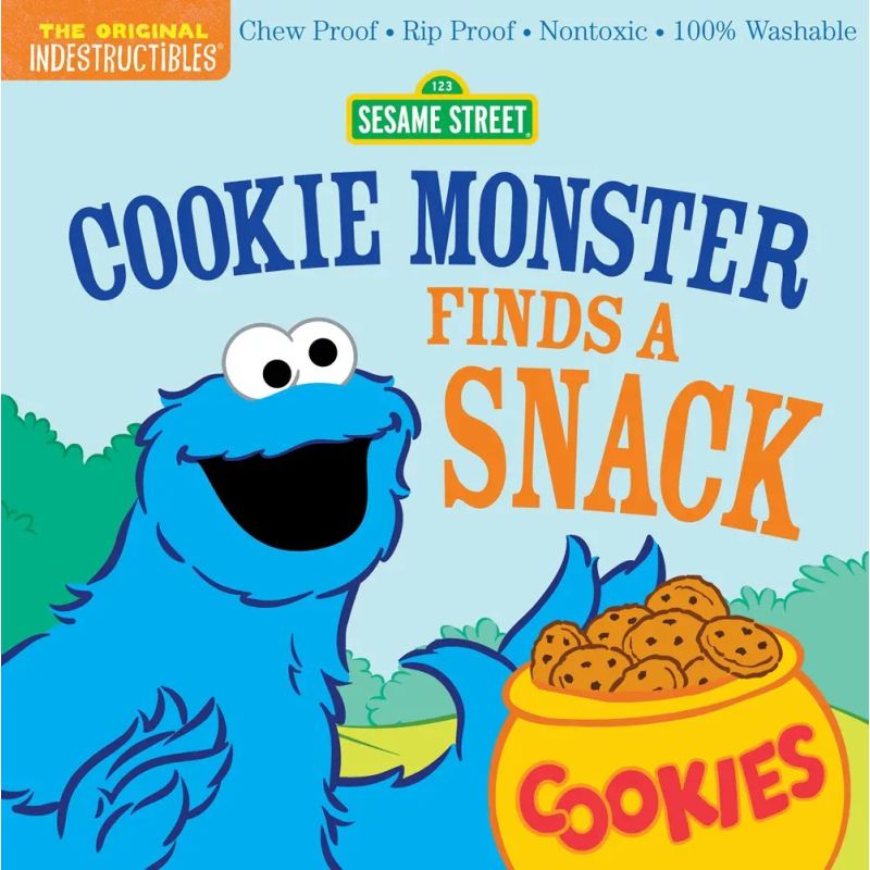 COOKIE MONSTER FINDS A SNACK - SESAME STREET - INDESTRUCTIBLES (Nuevo)