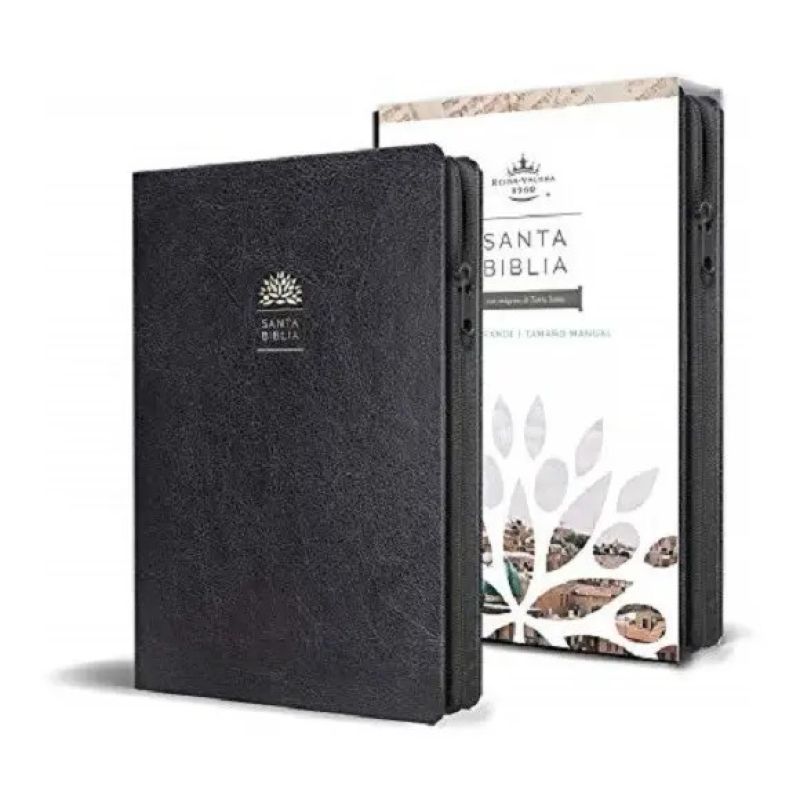 BIBLIA REINA VALERA 1960 LETRA GRANDE - SIMIL PIEL NEGRA - CREMALLERA (Nuevo)