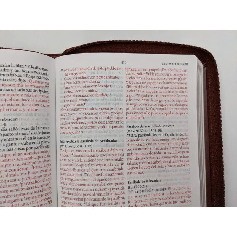 BIBLIA REINA VALERA 1960 LETRA GRANDE - SIMIL PIEL NEGRA - CREMALLERA (Nuevo) - Miniatura 3