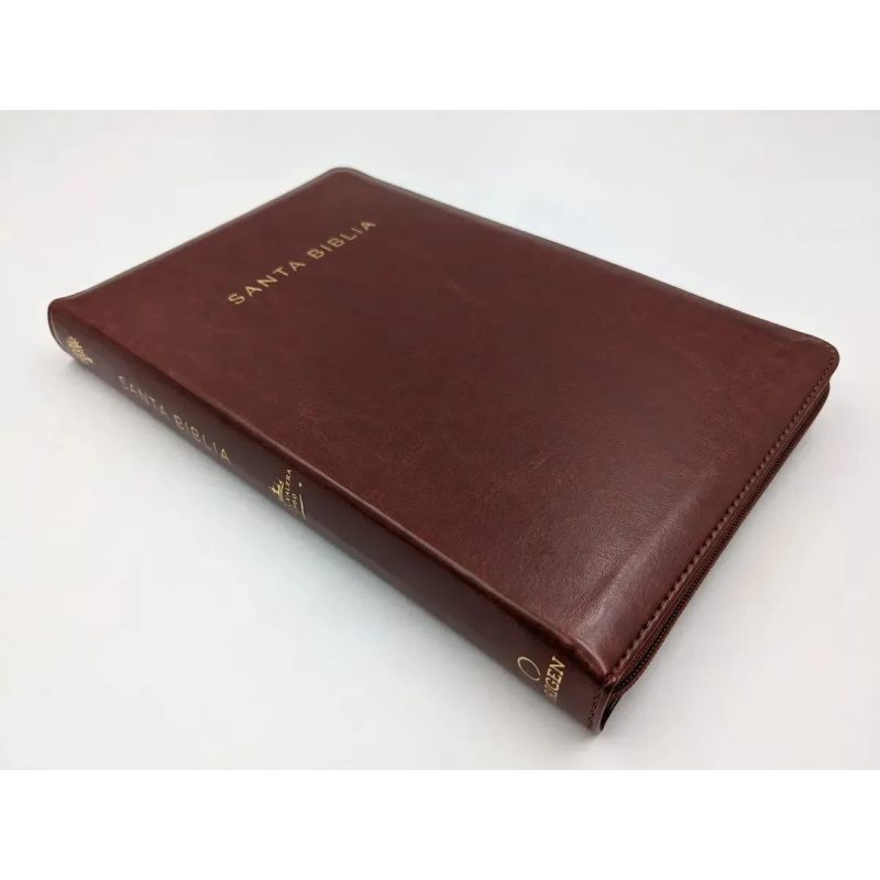 BIBLIA REINA VALERA 1960 LETRA GRANDE - SIMIL PIEL CANELA - CREMALLERA (Nuevo) - Miniatura 8