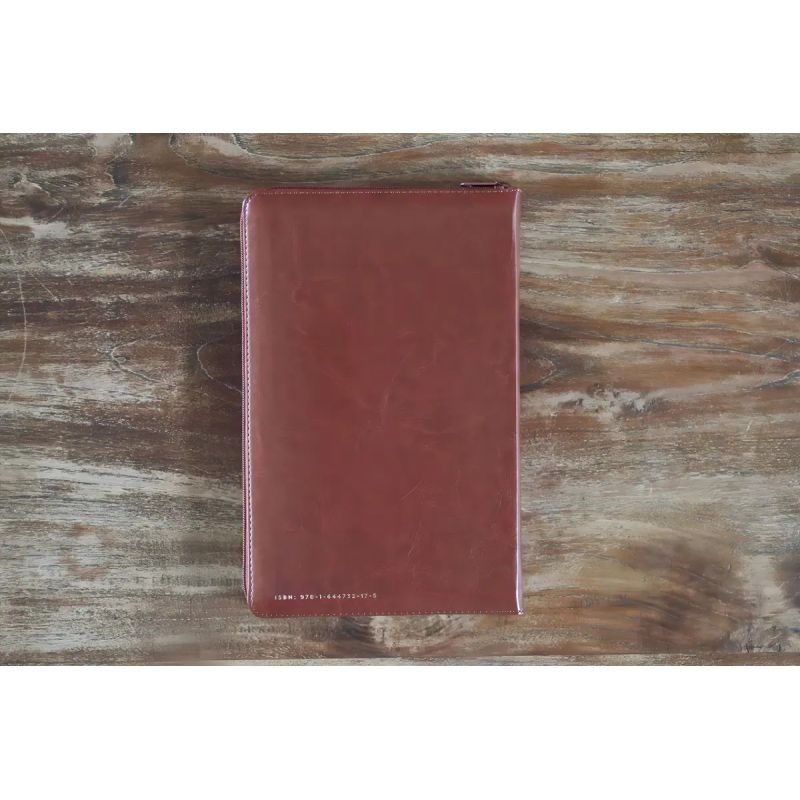 BIBLIA REINA VALERA 1960 LETRA GRANDE - SIMIL PIEL CANELA - CREMALLERA (Nuevo) - Miniatura 2