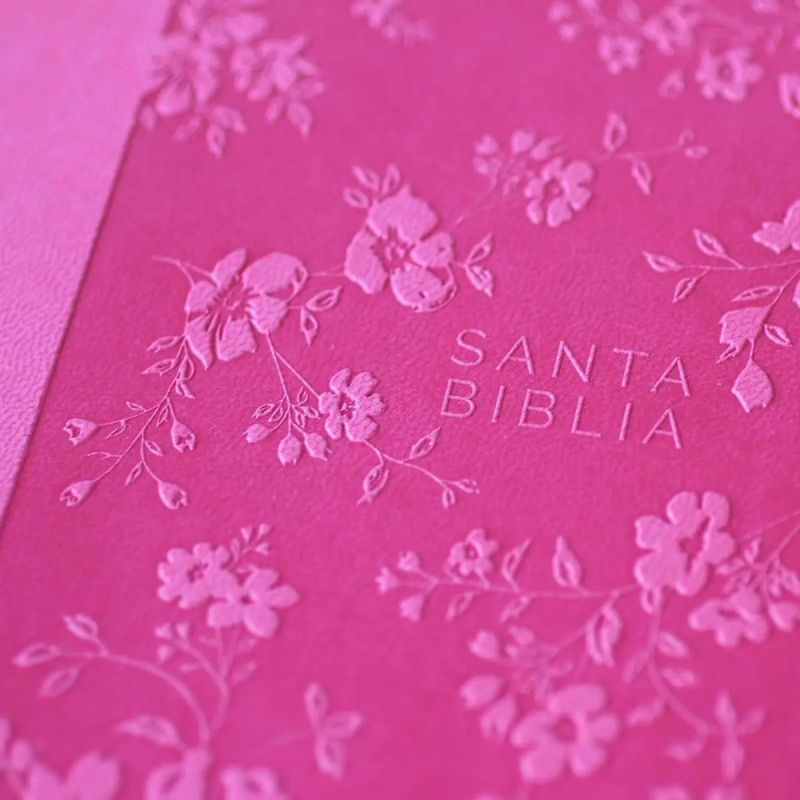 BIBLIA REINA VALERA 1960 LETRA GRANDE - SIMIL PIEL FUCSIA - CREMALLERA (Nuevo) - Miniatura 7