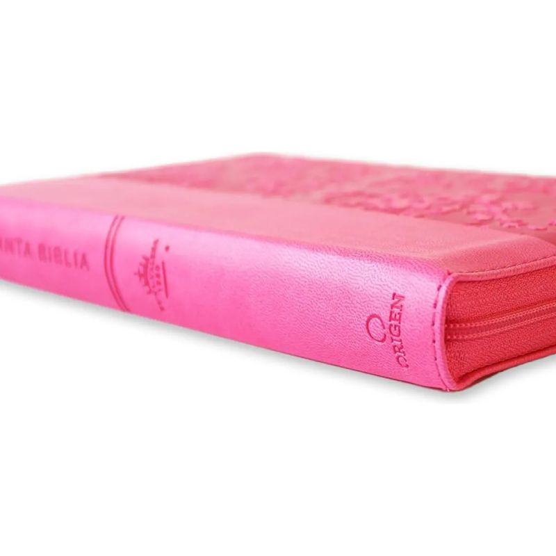 BIBLIA REINA VALERA 1960 LETRA GRANDE - SIMIL PIEL FUCSIA - CREMALLERA (Nuevo) - Miniatura 5