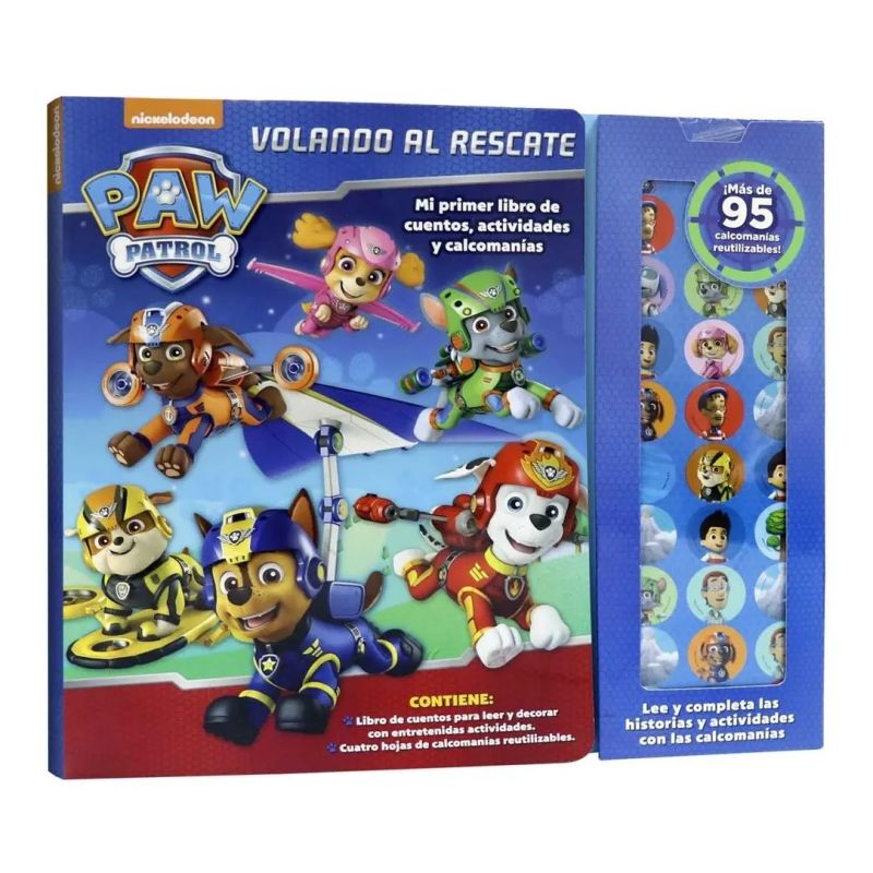 PAW PATROL - VOLANDO AL RESCATE - LIBRO CON 95 STICKERS (Nuevo)