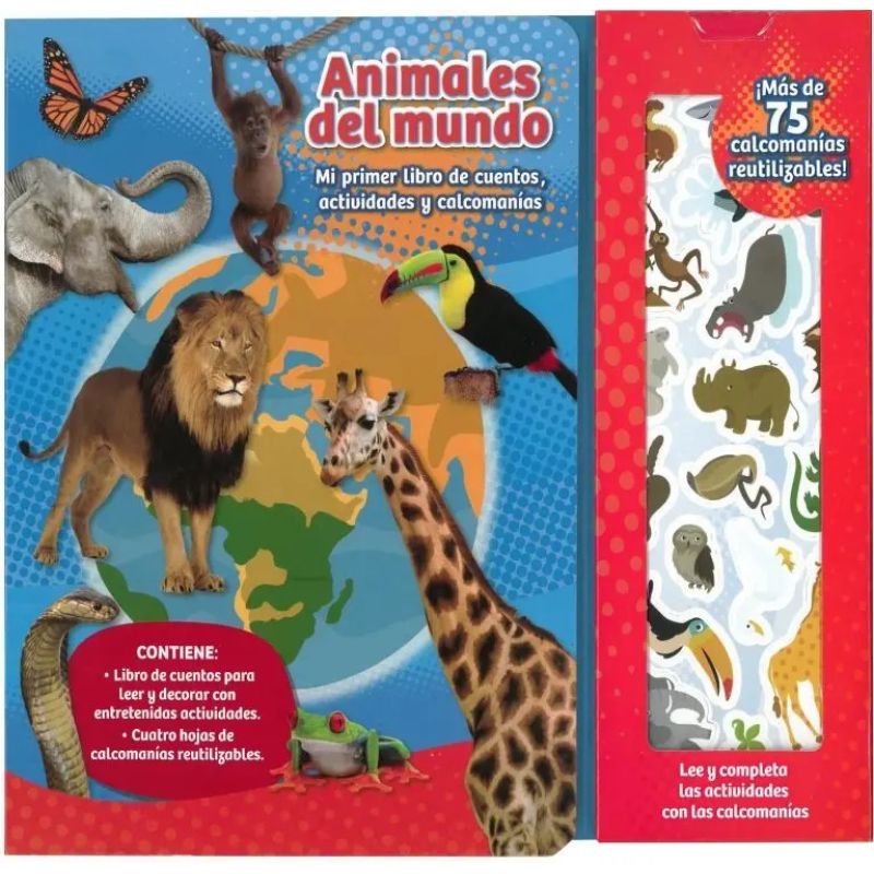 ANIMALES DEL MUNDO (TD) CON 75 STICKERS (Nuevo)