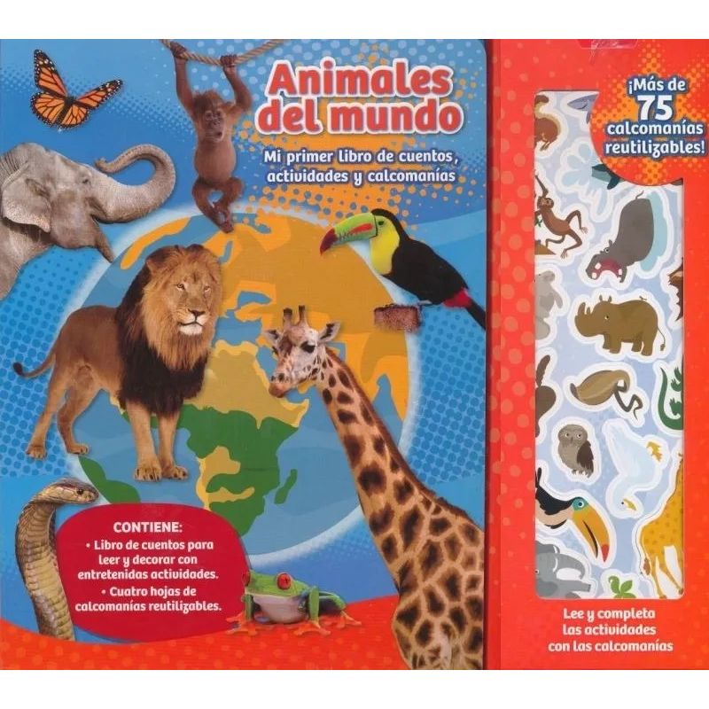 ANIMALES DEL MUNDO (TD) CON 75 STICKERS (Nuevo) - Miniatura 2