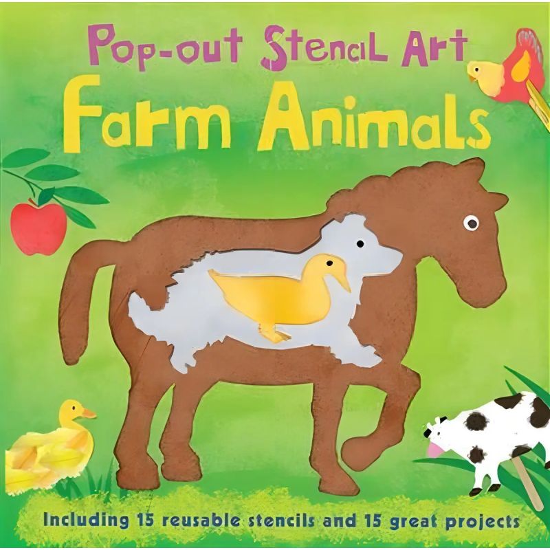 POP-OUT STENCIL ART: FARM ANIMALS* (Nuevo)