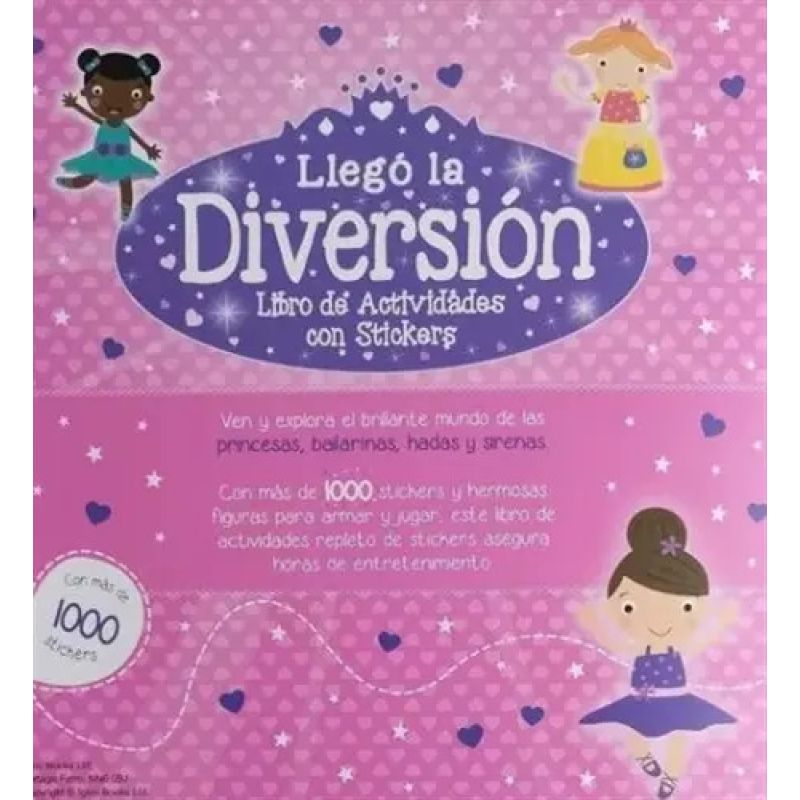 LLEGO LA DIVERSION - LIBRO DE ACTIVIDADES CON STICKERS - + DE 1000 STICKERS (Nuevo) - Miniatura 2