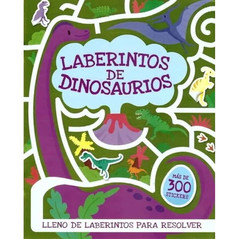 LABERINTOS DE DINOSAURIOS - MAS DE 300 STICKERS (Nuevo)