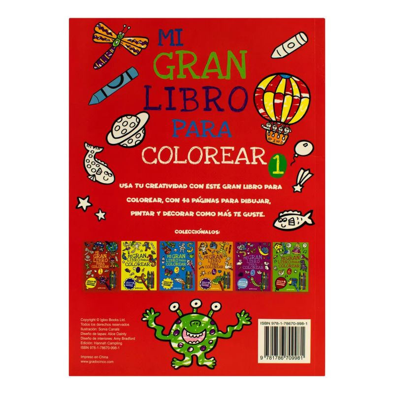 MI GRAN LIBRO PARA COLOREAR 1 - ROJO (Nuevo) - Miniatura 3