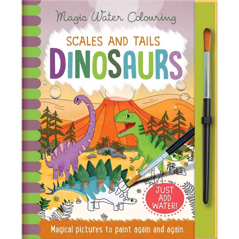 DINOSAURS - SCALES AND TALES - MAGIC WATER COLOURING (HB) (Nuevo)