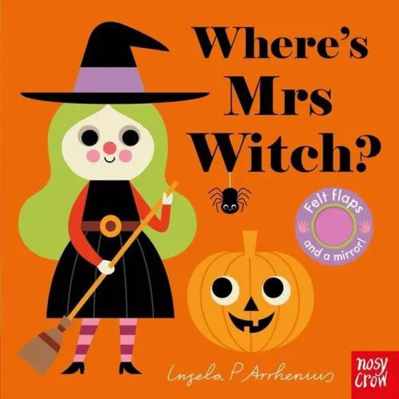 WHERE'S MRS WITCH? - FELT FLAPS - BOARD BOOK (Nuevo)