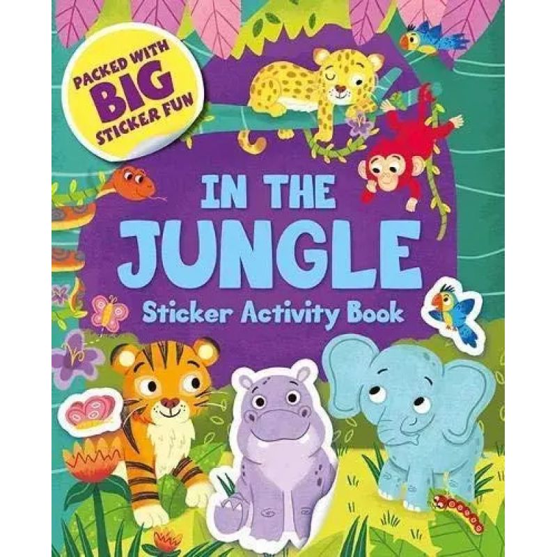 ANIMALES DE LA JUNGLA - LIBRO DE ACTIVIDADES CON STICKERS GRANDES (MAYUSCULA) (Nuevo)