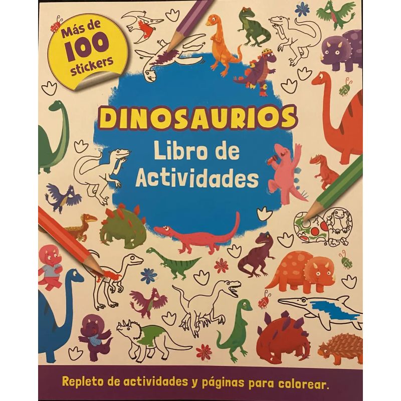 LIBRO DE ACTIIVDADES - DINOSAURIOS - CON STICKERS