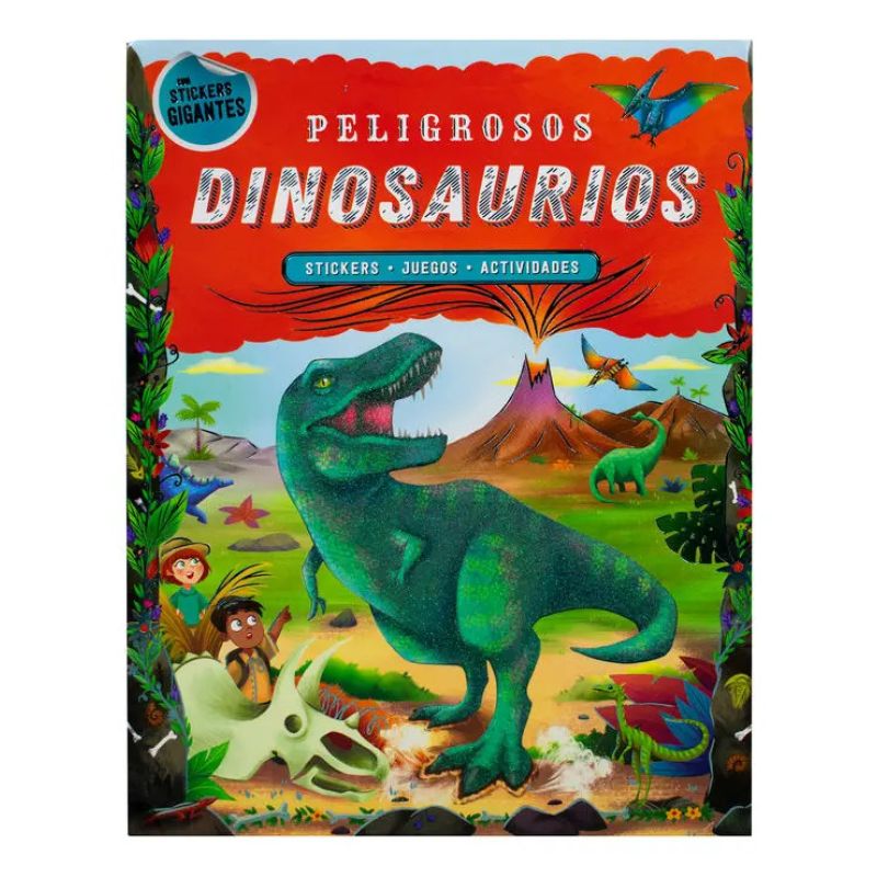 DINOSAURIOS - AVENTURAS CON STICKERS - STICKERS GIGANTES