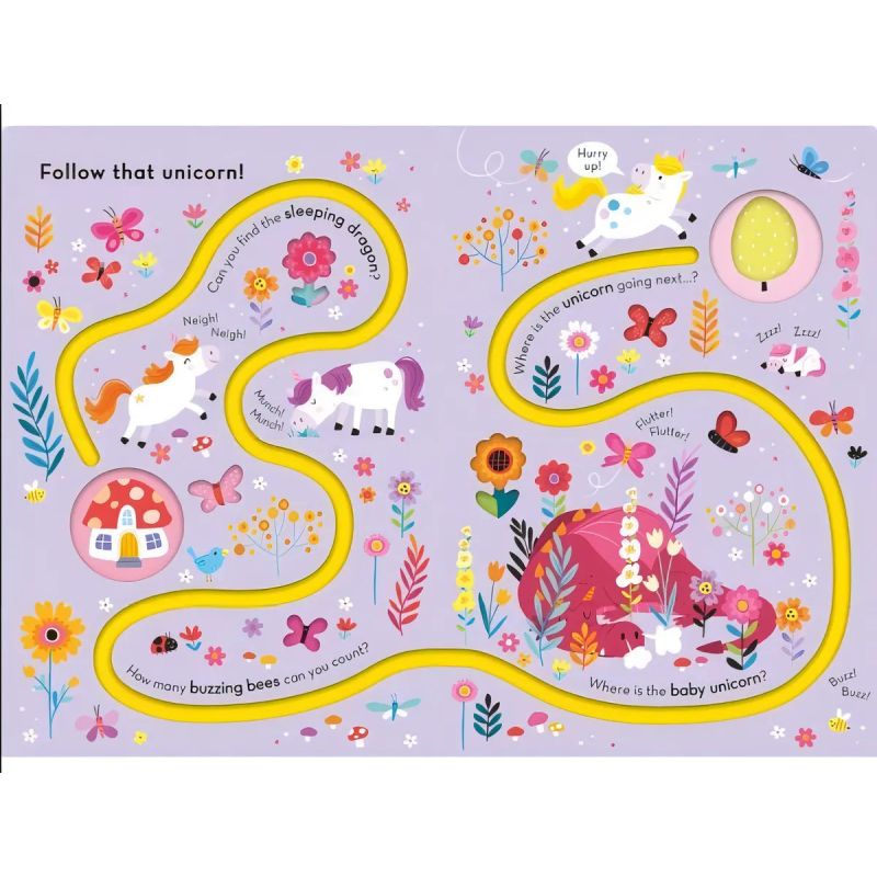 FOLLOW THAT UNICORN! - TRACE THE TRAILS - BOARD BOOK (Nuevo) - Miniatura 2