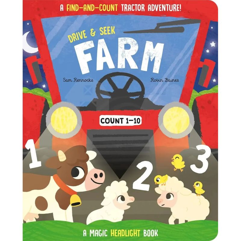 DRIVE &amp; SEEK FARM - A MAGIC FIND &amp; COUNT ADVENTURE - BOARD BOOK (Nuevo)