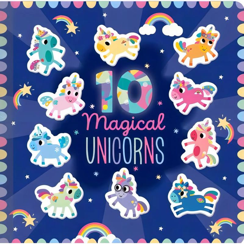10 MAGICAL UNICORNS - COUNT DOWN - BOARD BOOK (Nuevo)