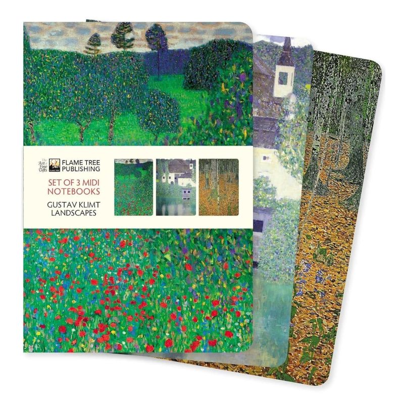 GUSTAV KLIMT - LANDSCAPES - SET OF 3 MIDI NOTEBOOKS (Nuevo)