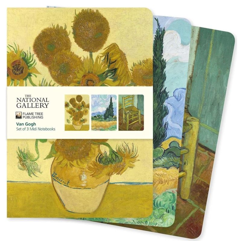 NATIONAL GALLERY, THE - VAN GOGH - SET OF 3 MIDI NOTEBOOKS (Nuevo)